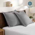 thumbnail image 3 of Bare Home Pillow Sham Set - Premium 1800 Collection - Double Brushed - Euro, Light Gray, 3 of 8