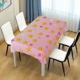 thumbnail image 4 of Yayeee Tablecloths 60" x 60" Rectangle Wrinkle Resistant Party Table Cover, Gradient Pink Stars, 4 of 8