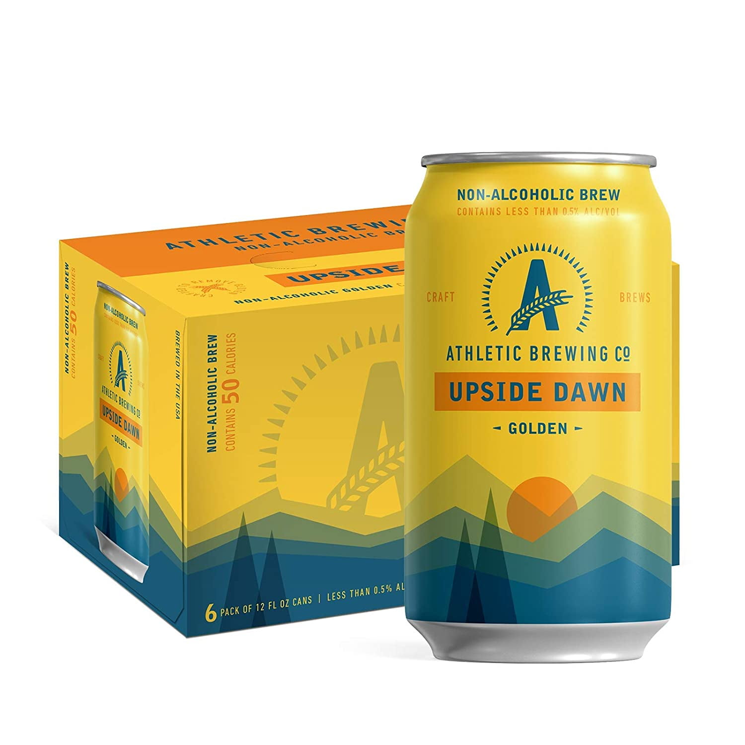 Athletic Brewing Company Upside Dawn Craft Golden, Craft NonAlcoholic
