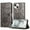 Gray, variant on ELEHOLD Case for iPhone 15 Plus, Sunflower Embossed Leather Wallet Case with Magnetic Closure & Kickstand,Rosegold