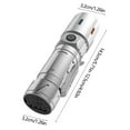 thumbnail image 3 of PEONAVET Clearance Under $1 Portable Small Flashlight with White Lasers Fluorescent Telescopic Zooms Flashlight Electric Display with Pen Clip Strong Light Flashlight, 3 of 6