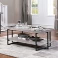 thumbnail image 2 of Furniture of America Uurt 1-Shelf Coffee Table, Antique Gray, 2 of 9
