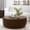 Brown, variant on 35.63" Round Outdoor Indoor Coffee Table, Modern Wood Grain Drum Center Table, Sturdy MGO (Magnesium Oxide) Waterproof, No-Assembly Table for Patio, Garden, Backyard, Living Room (Brown)