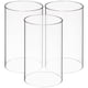 thumbnail image 1 of Jibingyi - 3 candelabros cilíndricos de vidrio transparente resistentes al viento con extremos abiertos, 1 of 8