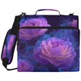 thumbnail image 2 of Zipper Binder with Shoulder Strap 2 inch 3 Ring Waterproof File Folder Organizer Bag 500 Sheet Purple Rose, 2 of 8