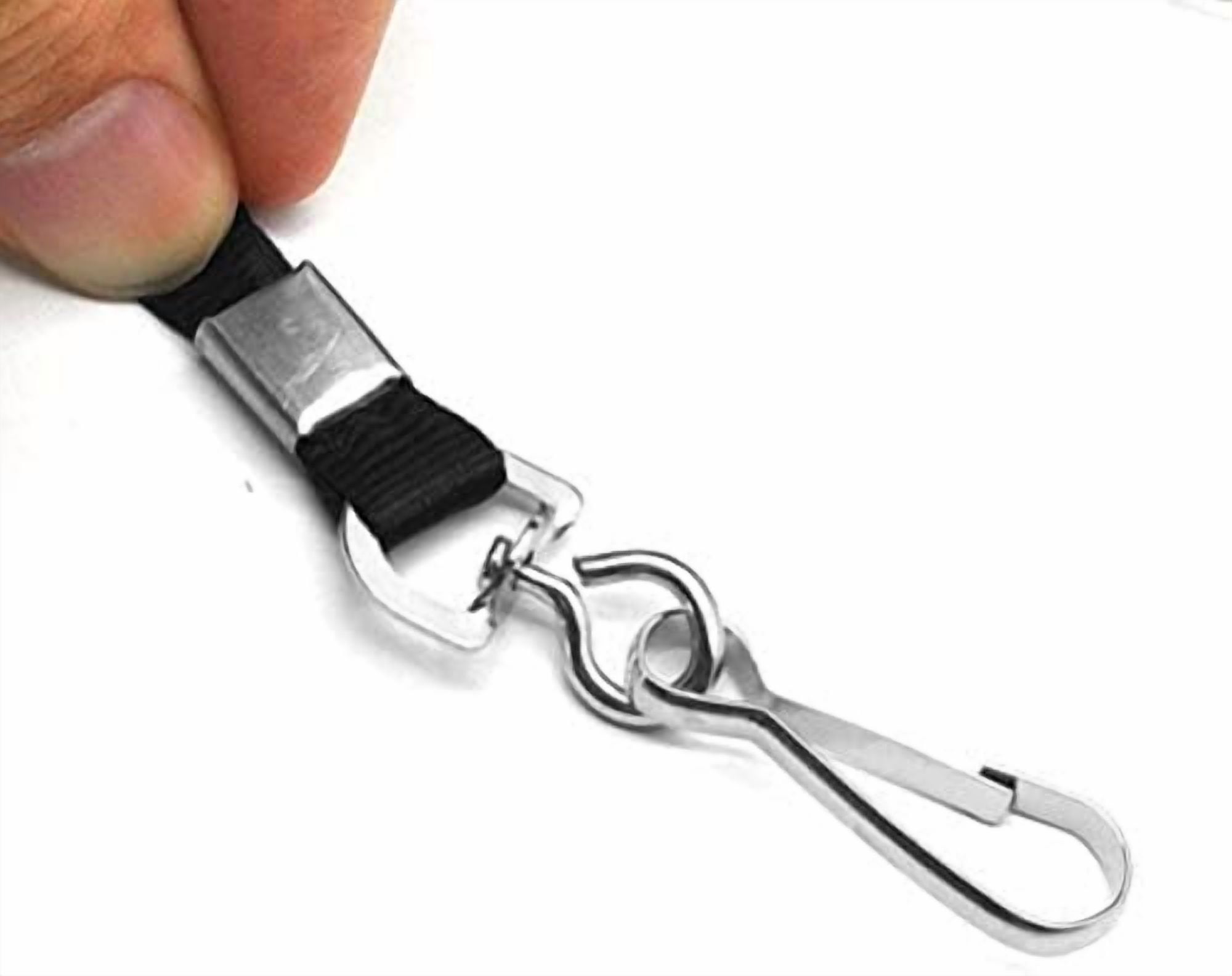 Lanyards 100 Pcs Lanyard for Id Badges Flat Lanyard with Badge Clip J-Hook
