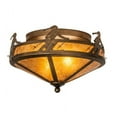 thumbnail image 3 of Meyda Tiffany 215163 Alpine 2 Light 16" Wide Semi-Flush Ceiling Fixture - Copper, 3 of 5