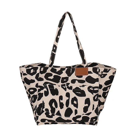 ROZYARD Large Leopard Handbag with Front Pocket Shoulder Bag for Easy Organization