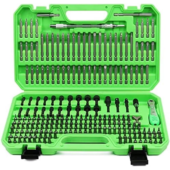 SWANLAKE 232PCS  Screwdriver Bit Set,Chrome Vanadium Steel Driver Bit Set, Includes Security Bits,Nut Driver, Ratchet Wrench and Bits Holder$$Tools & Hardware Other