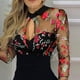 thumbnail image 3 of sme mujer bordado vestido de moda floral hendidura volantes vestido de manga corta para verano de viaje de compraspangjing, 3 of 4