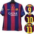 thumbnail image 2 of Camiseta De Fútbol retro 14 15 barcelona messi neymar jr home final Hombre s-xxl, 2 of 4