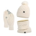 thumbnail image 5 of ZSQDM Knitted Hat Scarf Glove Set for Women Warm Gloves Winter Scarf Winter Set for Cold Weather Gift Women beanie Hat Storage Scarf ,Hat,& Gloves Bald Cap, 5 of 5