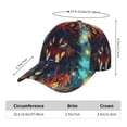 thumbnail image 2 of Balery Mystic Wolf Dreamcatcher Gorra de béisbol de tamaño ajustable para correr, entrenar y actividades al aire libre. Gorra de papá para todas las estaciones., 2 of 6
