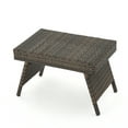 thumbnail image 2 of Outdoor Wicker End Table with Aluminum Frame, Mixed Mocha, 2 of 8
