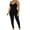 Black jumpsuits for women, variant on Usmixi Jumpsuits for Women Soft Knitted Sexy Slim Fit Spaghetti Strap Workout Sports Maxi Jumpsuits Overalls Summer Formal Solid Round Neck Sleeveless Long Rompers Black s