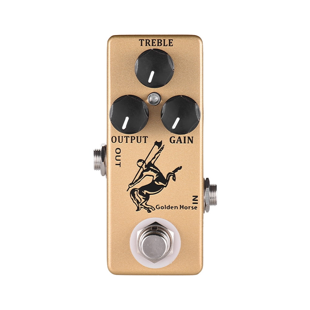 Muslady Golden Horse Guitar Overdrive Effect Pedal Full Metal Shell True Bypass