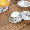 thumbnail image 7 of 100Pcs Aluminum Foil Flan Pan Disposable Pot Pie Bake Plate Tin, 7 of 7