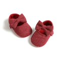 thumbnail image 2 of Baby Girls Soild Color Flats, Anti-Slip Sole Bow Toddler Princess Dress Shoes, 2 of 5
