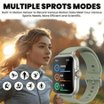 thumbnail image 6 of Smartwatch with a 1.83-inch full-touch display; supports message alerts and phone calls; features sleep tracking and step counting; compatible with iPhone and Android phones, 6 of 9