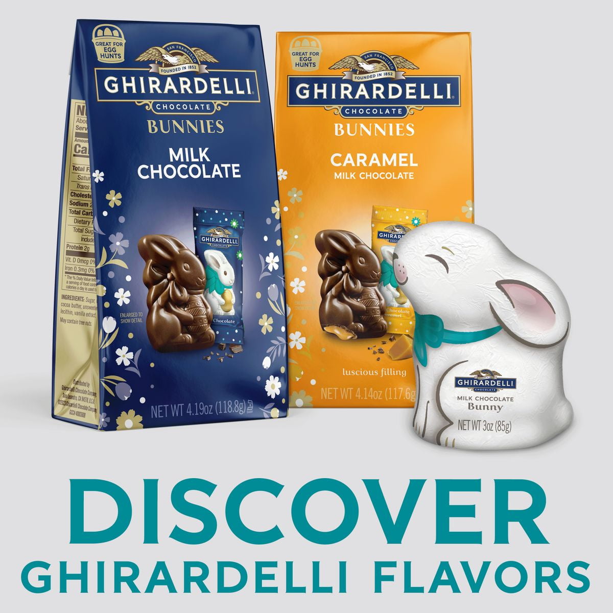 Ghirardelli Easter Milk Chocolate Bunny - 4.19oz - Pack of 2