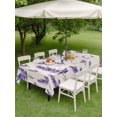 thumbnail image 4 of Outdoor Tablecloth with Umbrella Hole for Patio/Picnic/Party/Camping, Spring Lavender Waterproof Table Cloth Rectangle Table Cover Washable, Country Botanical Watercolor Flowers (54"x 80"), 4 of 8