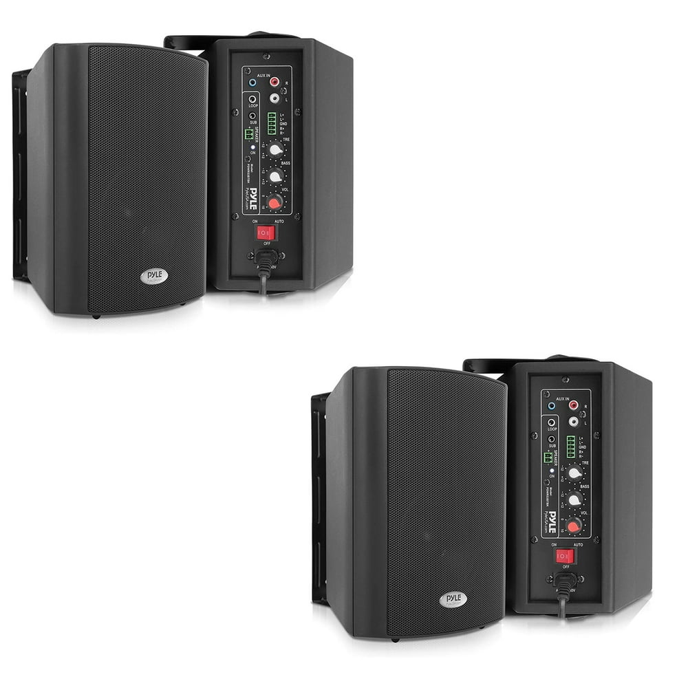 Pyle PDWR53BTBK Bluetooth Indoor Outdoor 5.25 In Speaker System, Black