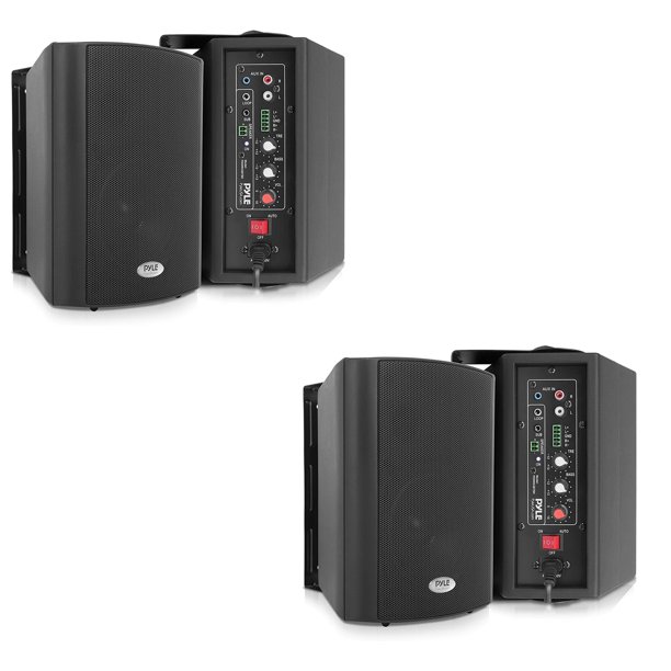 Pyle PDWR53BTBK Bluetooth Indoor Outdoor 5.25 In Speaker System, Black