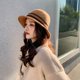 thumbnail image 5 of Gorro de invierno de color liso para mujer, gorro de lana tipo cloche con lazo, gorro de fieltro, gorro de pescador, gorro de lana estilo vintage ajustable, 5 of 7