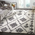 thumbnail image 2 of Safavieh  Couture Handmade Moroccan Jauhen Modern Viscose Rug Ivory/Black 6' x 9' 6' x 9', 2 of 5