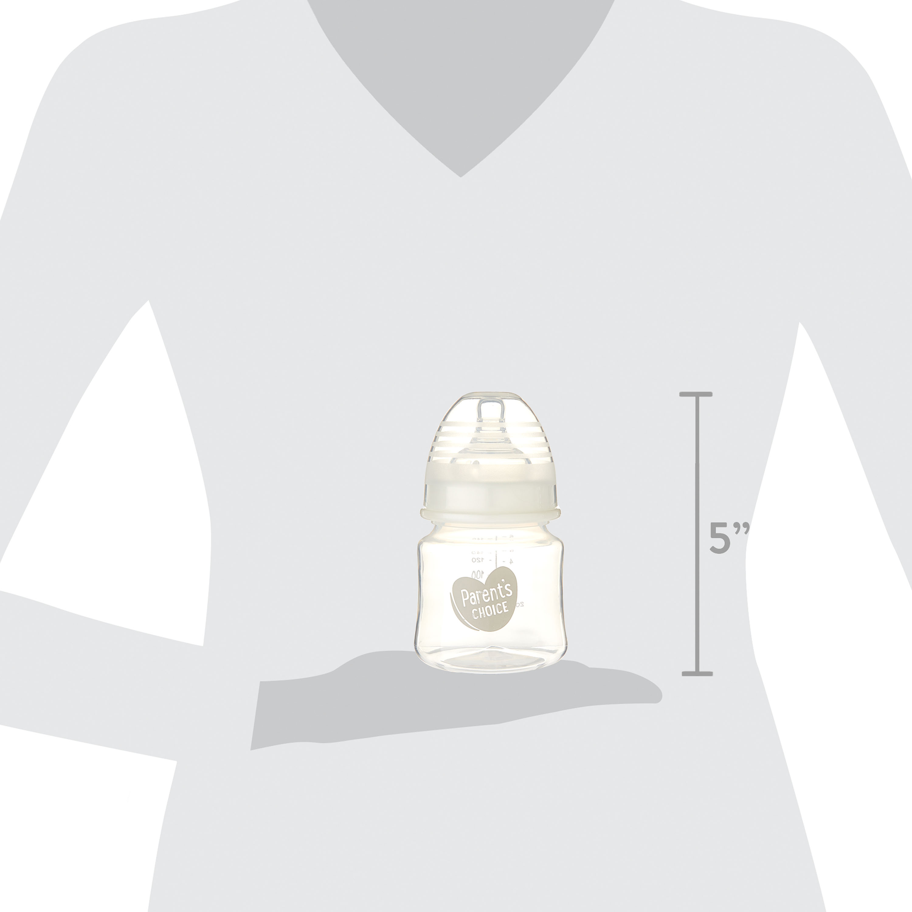Biberones de Cuello Ancho Parent's Choice, Paquete de 3, 5 fl oz 8