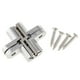 thumbnail image 2 of Paquete de 2-12 bisagras cruzadas de resistencia, bisagras invisibles para puertas plegables, bisagras para muebles de encimera 12 piezas, 2 of 10