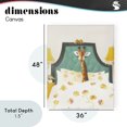 thumbnail image 4 of Stupell Industries Bohemian Good Morning Giraffe in Bed Canvas Art, 36 x 48, by Leah Straatsma, 4 of 8