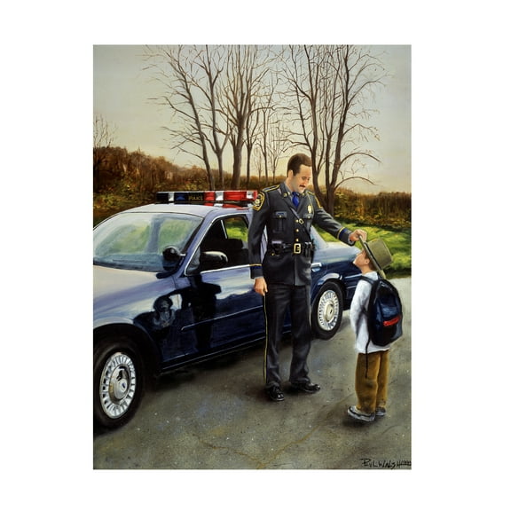 Trademark Fine Art 'Police' Canvas Art by Paul Walsh