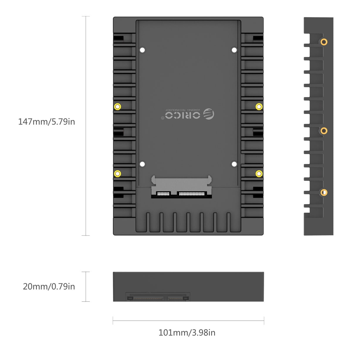ORICO 3.5 inch SSD/HDD Internal Tray Mounting Bracket with 2.5" to 3.5" Internal Hard Drive Adapter for 7 / 9.5 / 12.5mm 2.5 inch HDD / SSD