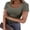 03-Army Green, variant on Women Short Sleeve Tops Scoop Neck Ribbed Knit Slim Fitted Basic Tee Shirt Casual Summer Clothes 2026 Spring Outfits Red Medium