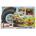thumbnail image 7 of Hot Wheels Monster Trucks Stunt Tire Playset with 1:64 Scale Toy Car & Tiger Shark Truck, 7 of 7
