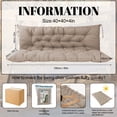 thumbnail image 7 of SDJPOI 2-3 Seater Porch Swing Replacement Cushion, Thicken 4" Waterproof Outdoor Bench Cushions with Backrest for Outdoor Furniture, 7 of 7