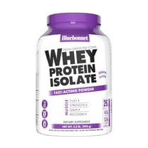 Bluebonnet Whey Protein Isolate Powder 26g From Grass Fed Cows, No Sugar Added, 2.2 lbs