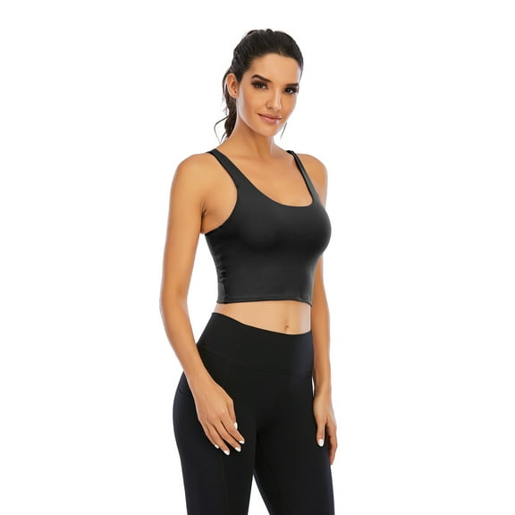 Mascarry Strappy Sports Bra Sexy Crisscross Back Light Support Yoga Bra with Removable Cups for Women