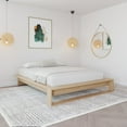 thumbnail image 2 of Nexera Lido Queen Platform Wood Bed Frame with Slats Natural Blonde Oak, 2 of 7