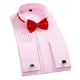 thumbnail image 1 of Tuxedo Dress Shirt, Elastic Skin Friendly Pleated Formal Pure Color Wing Tip Collar Shirt For Performance For Men ANGGREK Otros, 1 of 5