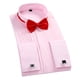 thumbnail image 1 of Camisa de esmoquin plisada, camisa de esmoquin de boda, camisa de hombre con alas, camisa ajustada regular, camisa con gemelos para hombre, rendimiento finamente ajustado, 1 of 5