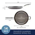thumbnail image 3 of Rachael Ray Cook + Create 14" Aluminum Nonstick Frying Pan, Gray, 3 of 10