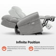 thumbnail image 4 of MCombo Dual Motor Power Lift Recliner Chair with Massage and Dual Heating for Senior, Fabric 7888 (Gray, Medium), 4 of 10