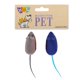 thumbnail image 1 of 2 o 4 unidades de ratones flocados de colores aleatorios, juguete divertido para gatos y perros., 1 of 5