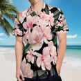 thumbnail image 5 of High Quality Hawaiian Shirts for Men Short Sleeve Aloha Beach Shirt Floral Summer Casual Button Down Shirts Blouses KB3YA5, 5 of 7