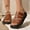 Brown, variant on Gspmoly Slides Womens, Women's Fashion Casual Summer New Retro Casual Roman Thick-Soled Soft Leather Versatile Outdoor Slippers Womens Slippers Black 36