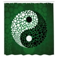 thumbnail image 3 of Ambesonne Peace Shower Curtain, Ying Yang Green Harmony, 69"Wx84"L, Green Black White, 3 of 5