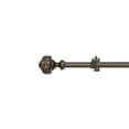 thumbnail image 5 of Decorative Telescopic Metal Curtain Rod, to 86 Inches Contemporary Round PVC Finials, Ultra Durable Brackets 3/4 Inch Diameter Drapery Rod for Window Treatment, Mocha-Lattice, 5 of 5