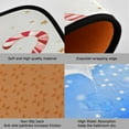 thumbnail image 2 of 2-Piece Kitchen Rugs Set Non-Slip Mats Carpet Floor for Kitchen, Bathroom (19.7"x27.6" & 19.7"x47.2") Candy Cane and Gold Stars, 2 of 7
